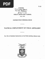 Tactical Employment of Field Artillery1943