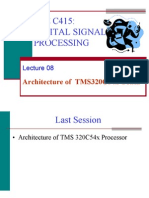 EEE C415: Digital Signal Processing: Architecture of TMS320C54x Cont.