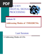 EEE C415: Digital Signal Processing: Addressing Modes of TMS320C54x