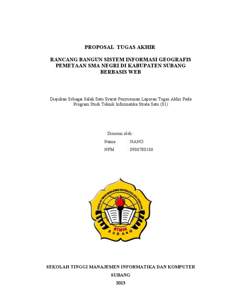 Skripsi Sistem Informasi Geografis