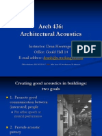 Arch 436: Architectural Acoustics: Instructor: Dean Heerwagen Office: Gould Hall 14 E-Mail Address