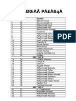 Student Attendance List by Section