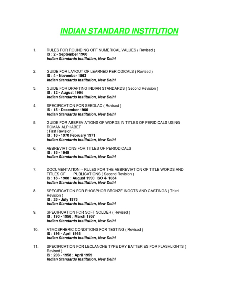 Indian Standards | PDF | Screw | Steel