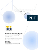 Summer Training File at SONA KOYO STEERING SYSTEMS LTD.