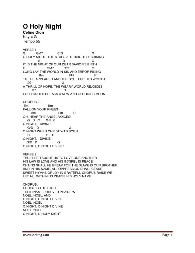 Lirik Lagu O Holy Night