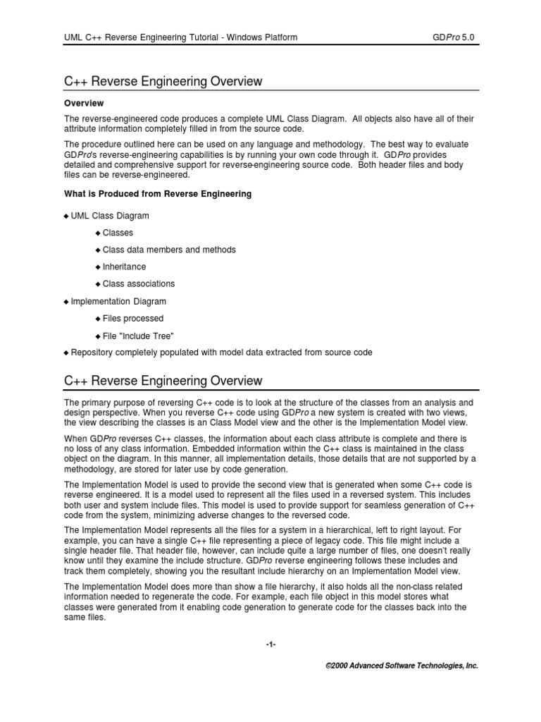 C Reverse Engineering Class Computer Programming C - 