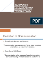 Business Communication Introduction