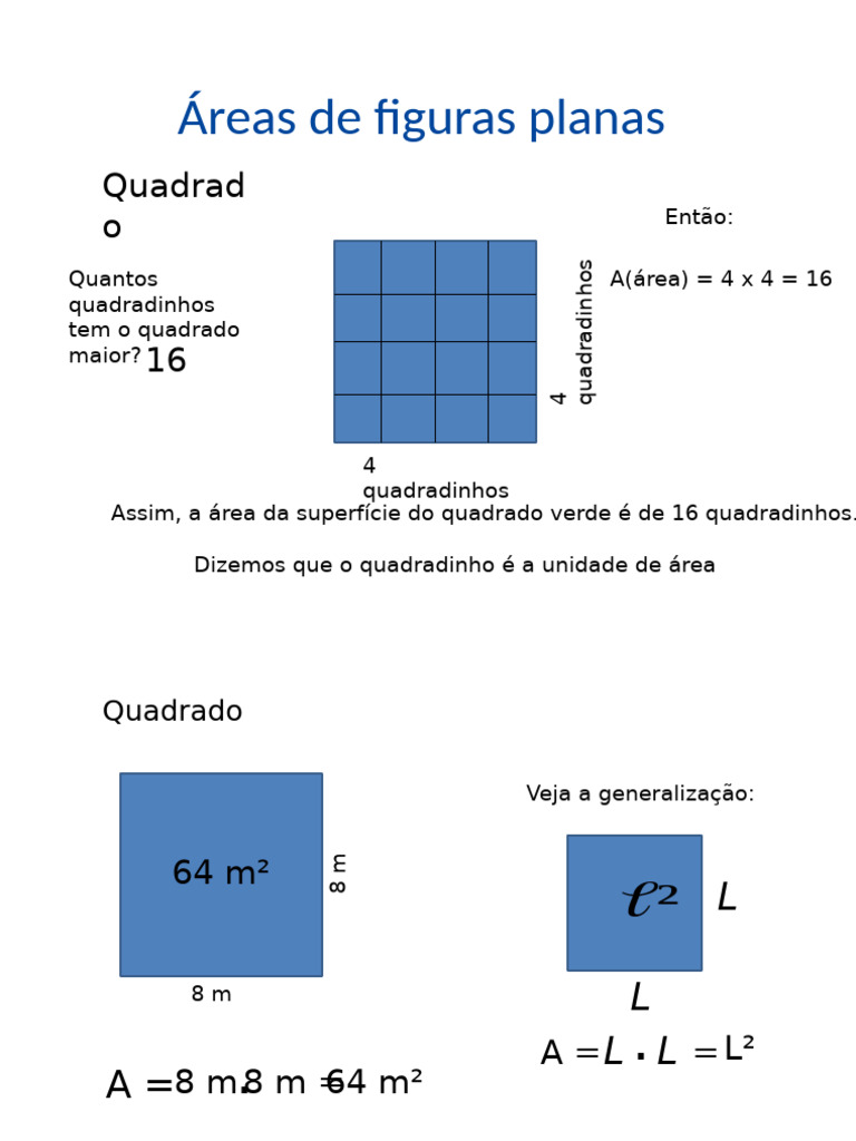 Cálculo de Áreas de Figuras Planas | PDF | Metro | Triângulo