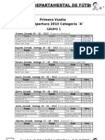 Calendario Liga de Peten Categoría A