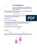 First Condition of Equilibrium