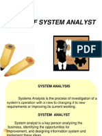 roles of system analyst