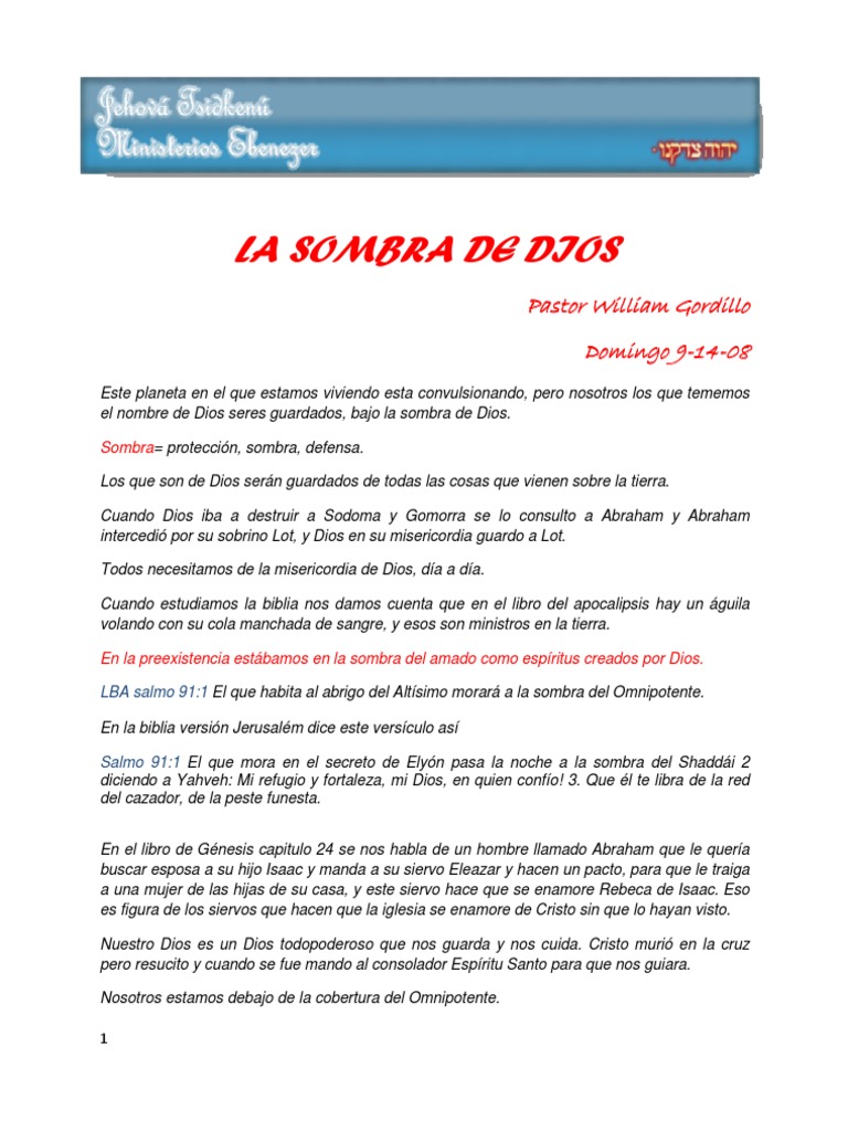 La Sombra de Dios PDF Abrahán Creencia religiosa y doctrina