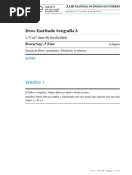EXAME GEOG A (719 - 1ª FASE) - v 2 (2009)