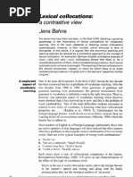 Bahns j. Lexical Collocations