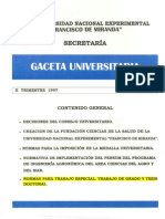 Normas Para El Trabajo Especial de Grado y Tesis Doctorales II TRIMESTRE 1997