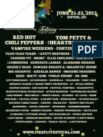 2013 Firefly Lineup Graphic