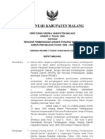 Perda Kab Malang No 06 Tahun 2008 RPJPD Kab Malang 2005 - 2025