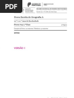 EXAME GEOG A (719 - 1ª FASE) - v 1 (2012)