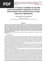Estimation of software reliability for the fully
connected unreliable components of software
and unreliable interconnection between them
using neuro optimization