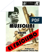 Mussolini Define El Fascismo - Fernando Ortuzar Vial