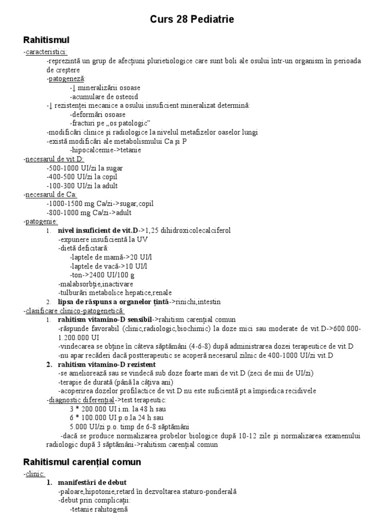 Rahitismul | PDF