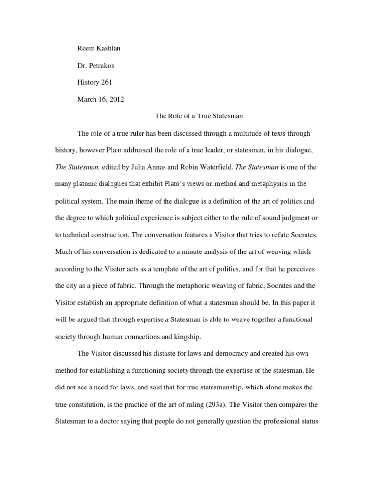 Plato's Statesman PDF Weaving Plato