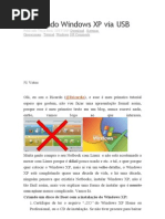 Instalando Windows XP via USB