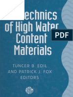 Geotechnics of High Water Content Materials