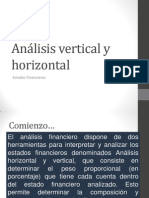 Análisis vertical y horizontal de estados financieros