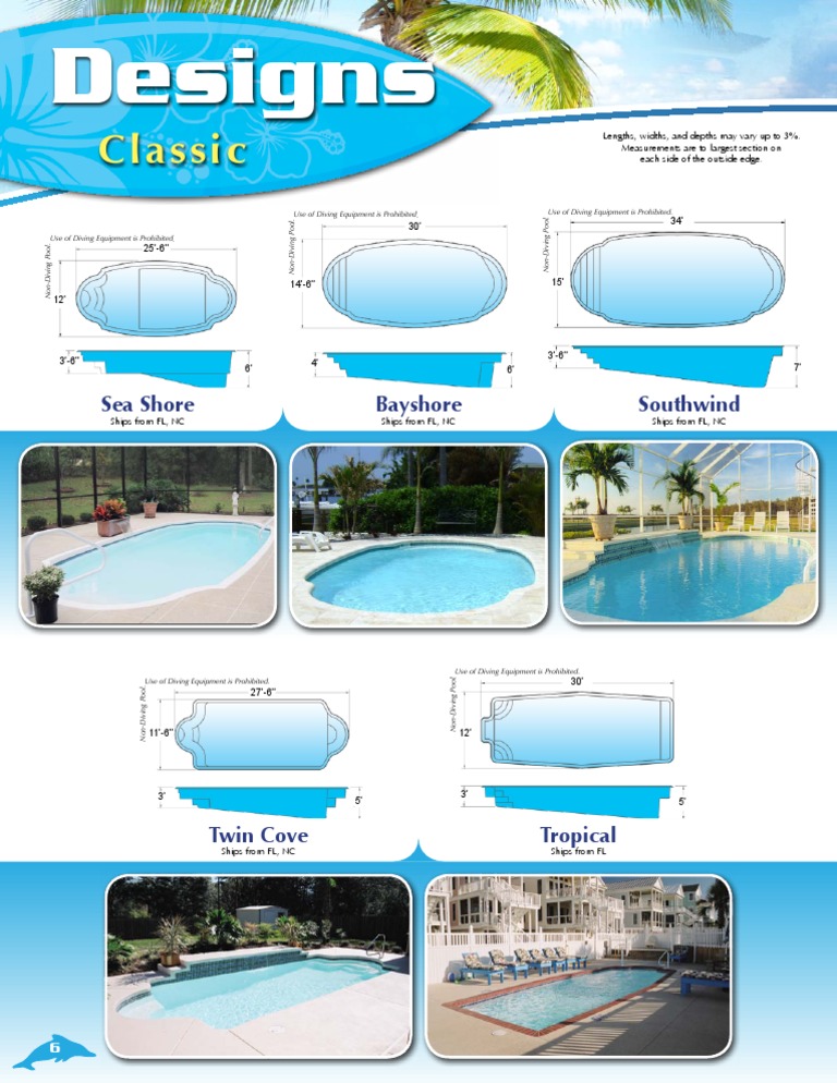 Non-Diving Pool Dimensions and Designs | PDF | Sports & Recreation | Travel