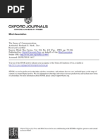 The Sense of Communication