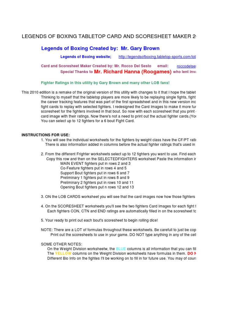 Boxing Tabletop Game Toolkit | PDF | Boxers | Boxing People