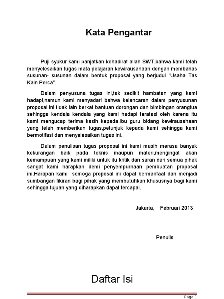 Contoh Proposal Usaha Donat  Galeri Sampul