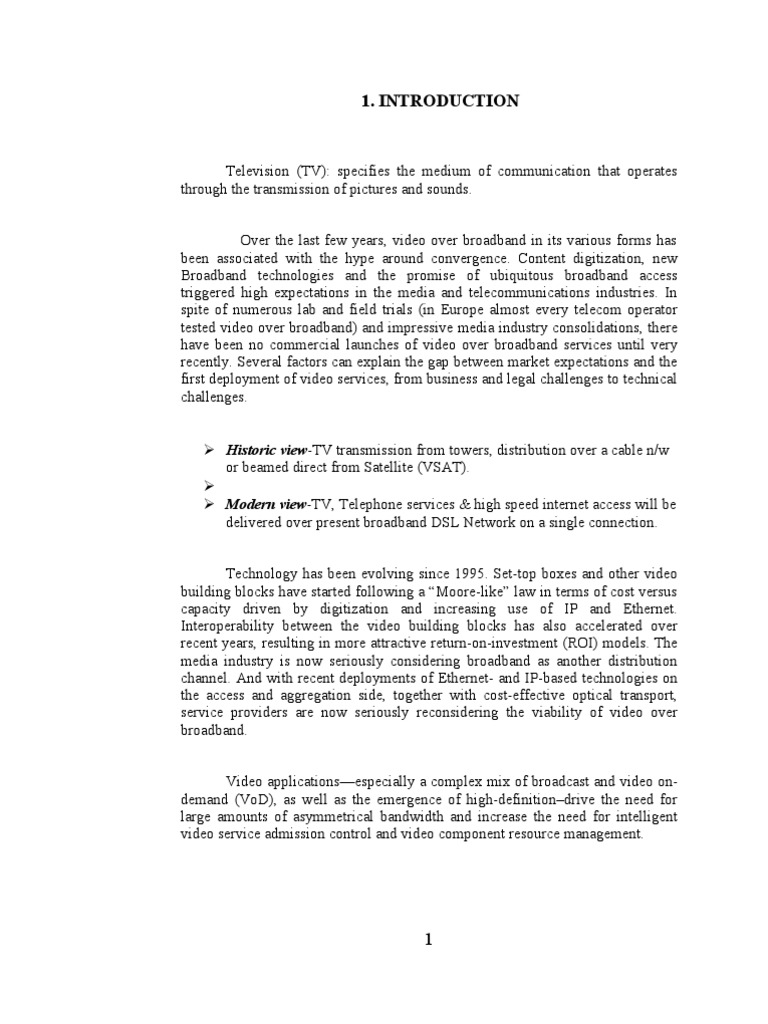 Historic viewTV Transmission From Towers, Distribution Over A Cable N