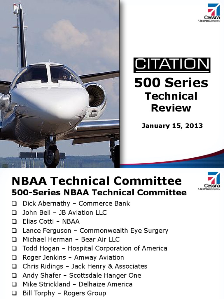 500 Series Technical Review 15 January 13 Corrosion Runway