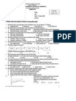 Soal Ulangan Sem 1 Fisika Kl8 Paket - 2