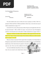 First National Bank of Montgomery, Plaintiff Vs Jerome Daly, Defendant