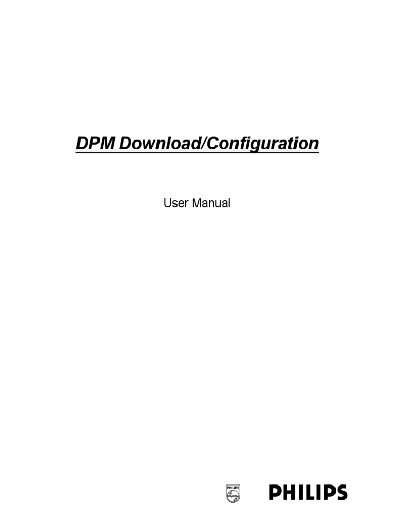 DPM Download/Configuration User Manual PDF Installation