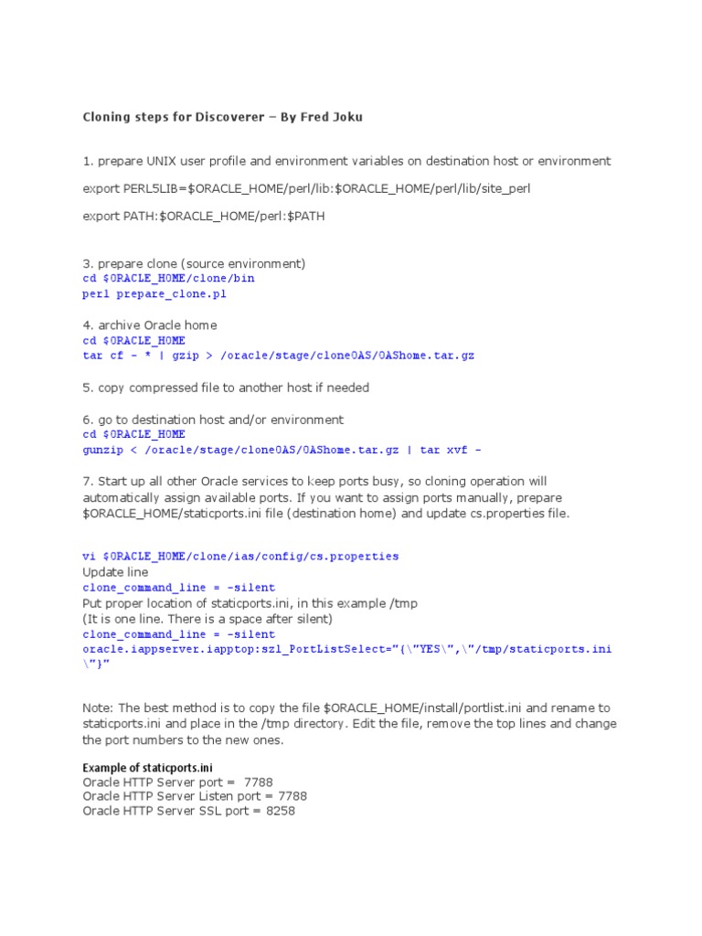EBS 12.2 Cloning Steps with 19c | PDF | Oracle Database | Hypertext ...