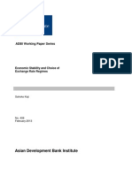 Economic Stability and Choice of Exchange Rate Regimes