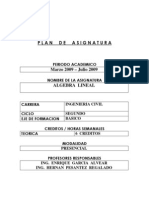 Silabo Algebra Lineal