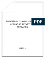 My Notes On Cleavage Hypotheses of Conflict Intensity and Mitigation