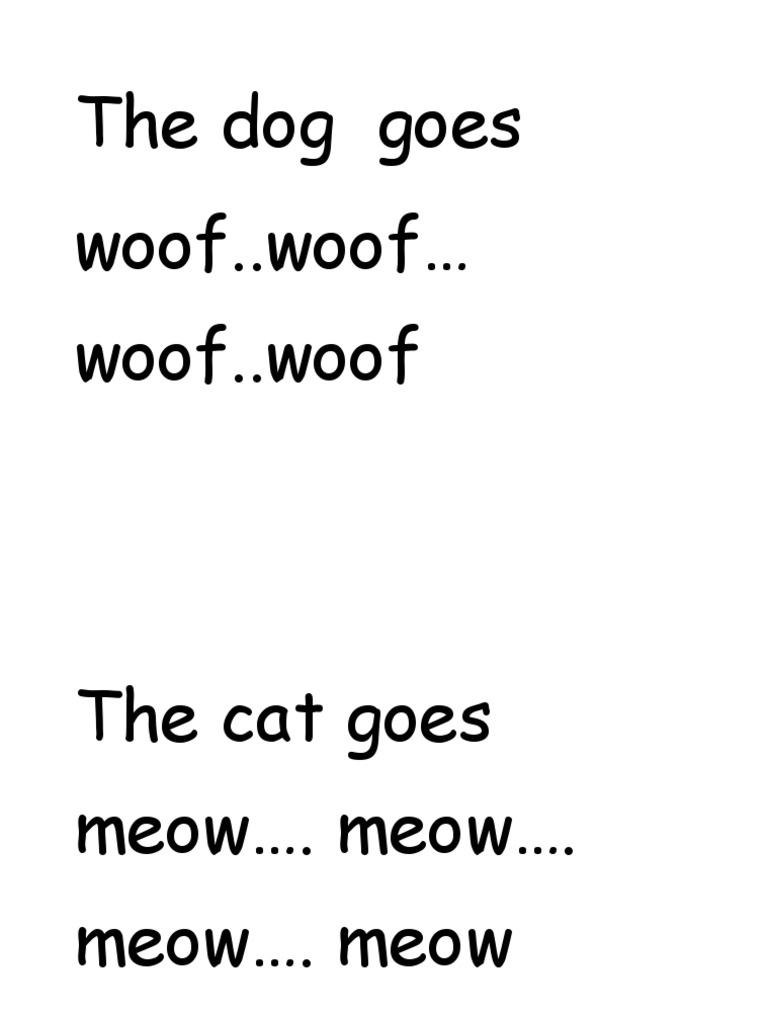 The Dog Goes Woof..woof Woof..woof | PDF
