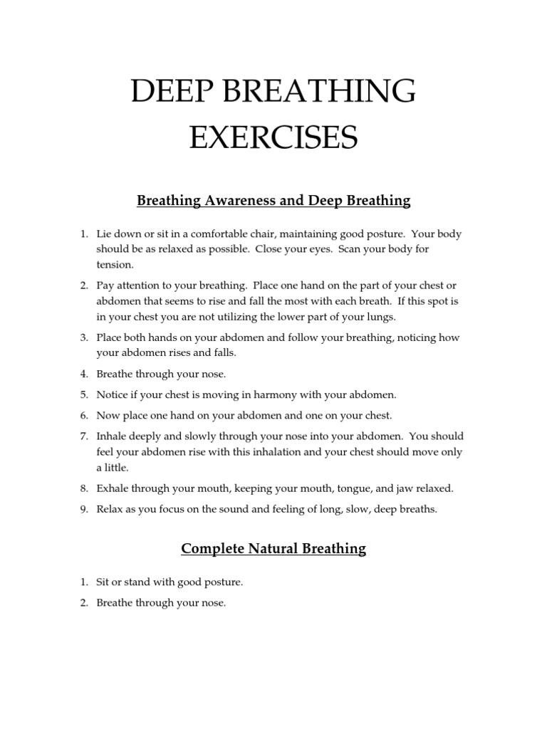 Deep Breathing | PDF