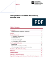 Therapeutic Nurse-Client Relationship, Revised 2006: PR Actice Standard