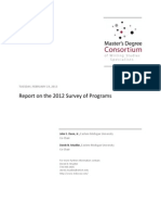 Report on the 2012 Survey of Programs