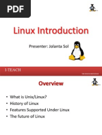 Linux Introduction: Presenter: Jolanta Soltis