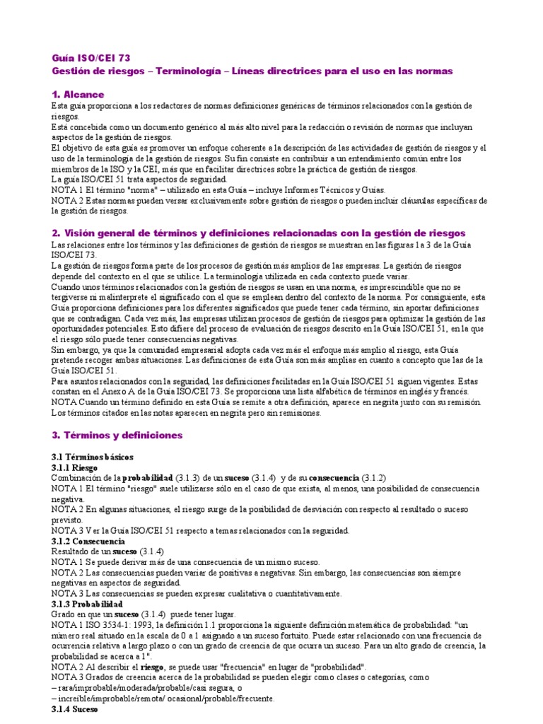 Guia ISO 73 | PDF | Negocios
