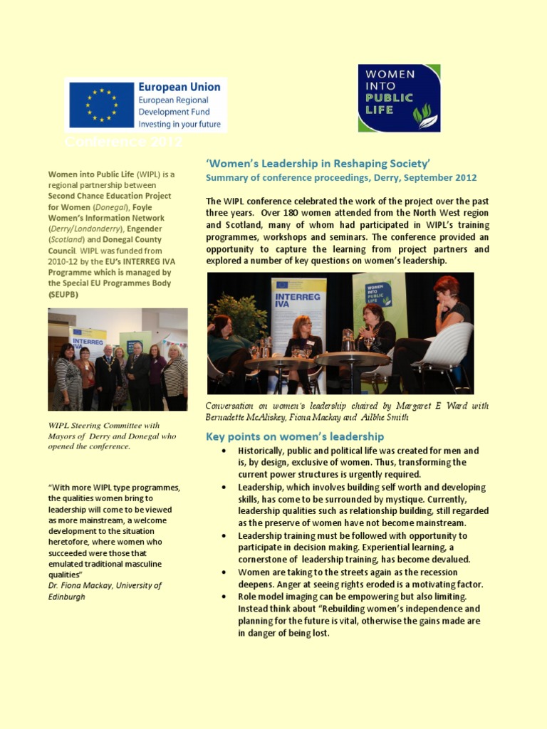 WIPL Conference Summary PDF Feminism Gender Studies