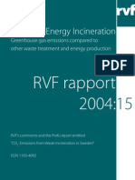Waste-to-Energy Incineration: RVF Rapport 2004